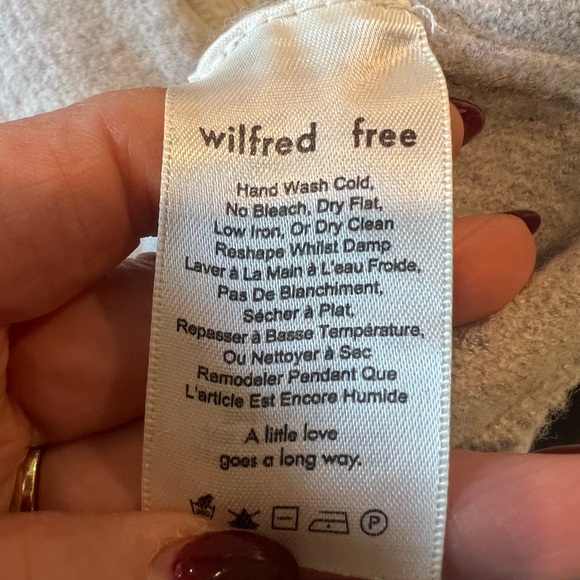 Artizia Wilfred woman’s Logan cropped sweater ligh gray size medium - Picture 11 of 12